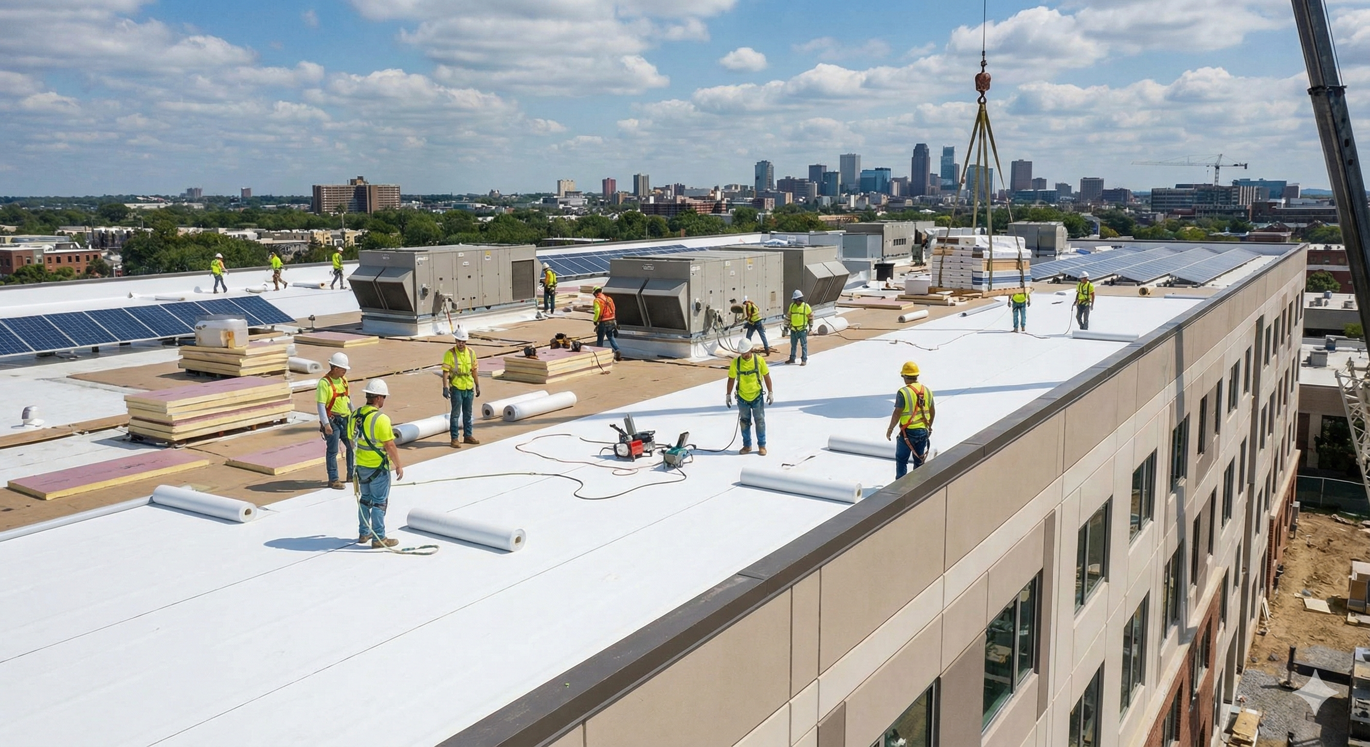 skilled commercial roof installation by Lighthouse Roofing Services
